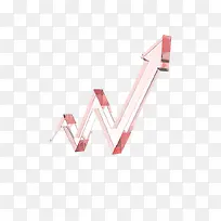 创意3D水晶立体折线图