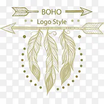 挂在箭头上的羽毛LOGO