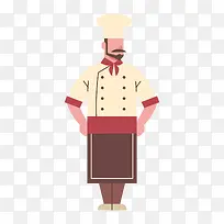 高级餐厅男厨师图案