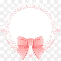 粉色蝴蝶结装饰和花纹
