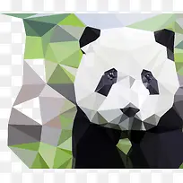 矢量图水晶大熊猫每一块多是素材