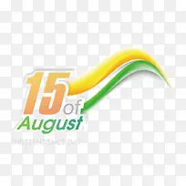 矢量印度独立日15年