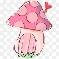 粉色可爱蘑菇屋
