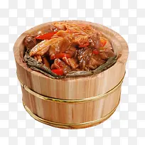 木桶中式蒸饭PNG