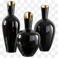 黑色花瓶