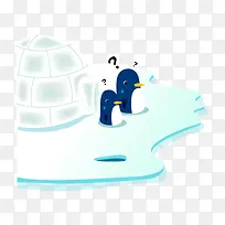 矢量冰窟企鹅