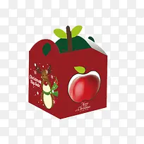 酒红色苹果平安果包装盒