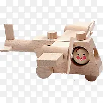 实物原木色玩具小飞机