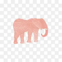 粉色大象影子