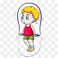 跳绳的小孩