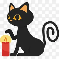 蜡烛和黑猫