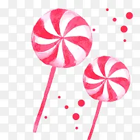 粉色花纹棒棒糖