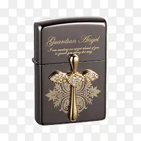 Zippo蚀刻镶钻十字架