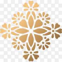 金色镂空浮雕花纹