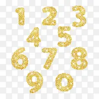 金色的数字