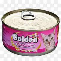 粉红色猫咪食用猫罐头