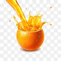 喷溅的橙汁