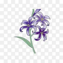 紫色仿真五瓣花