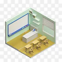 立体3D教室模型