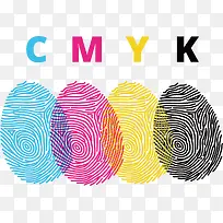 CMYK手指印设计