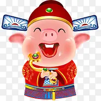 2019猪年财神爷卡通
