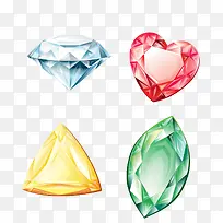 五彩缤纷的宝石钻石