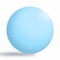 蓝色立体高光球体（带阴影）