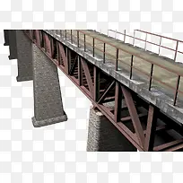 高架桥暗红石柱