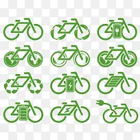 生态自行车图标设计