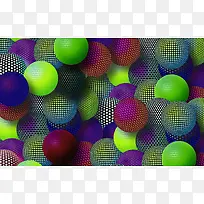 不规则圆形球体纹理叠加