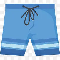 海滩度假蓝色沙滩裤