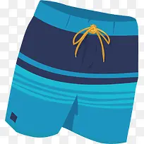 夏天蓝色男士沙滩裤