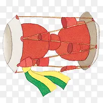 手绘韩国传统花鼓