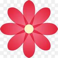 红色矢量花朵图