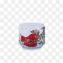 实物中国风陶瓷瓷器瓷缸摆件