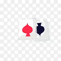 红桃黑桃简笔扑克牌