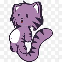 紫色小猫