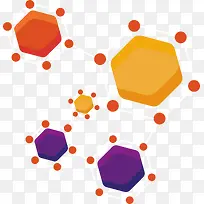 彩色六边形分子