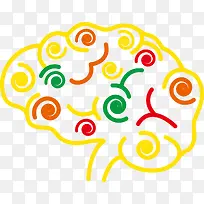 彩色的智能科技大脑