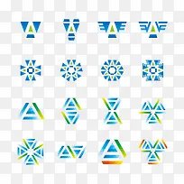 渐变三角矢量图