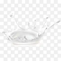 白色简约牛奶效果元素