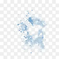 淡色蓝色喷墨