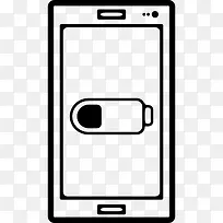 手机屏幕上的电池状态标志图标