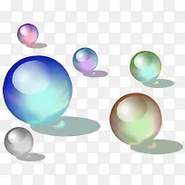 彩色创意水晶球玻璃弹珠效果图