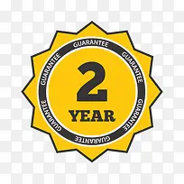 黄色多边形2年质保保修卡设计免