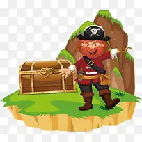 寻找宝藏的海盗船长