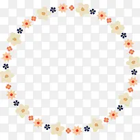 花朵圆环矢量图