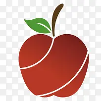 矢量红苹果装饰图标
