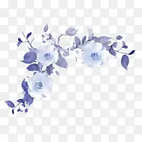 古风紫色装饰花朵