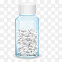 白色透明药瓶矢量素材
